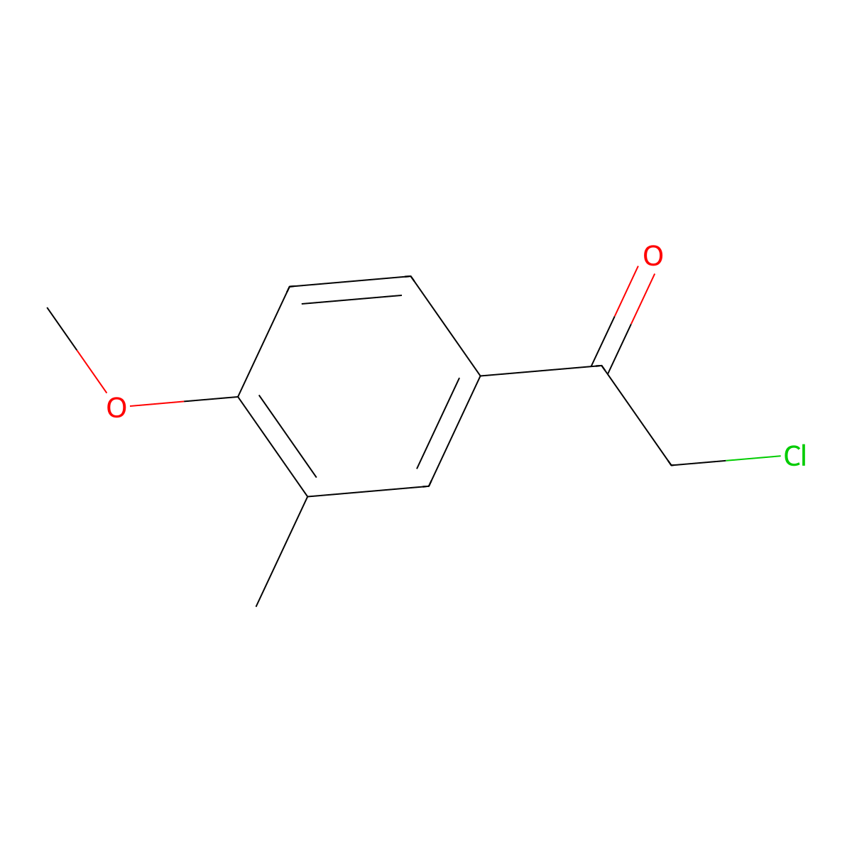 Ethanone, 2-chloro-1-(4-methoxy-3-methylphenyl)- molecular structure, CAS 62613-62-1