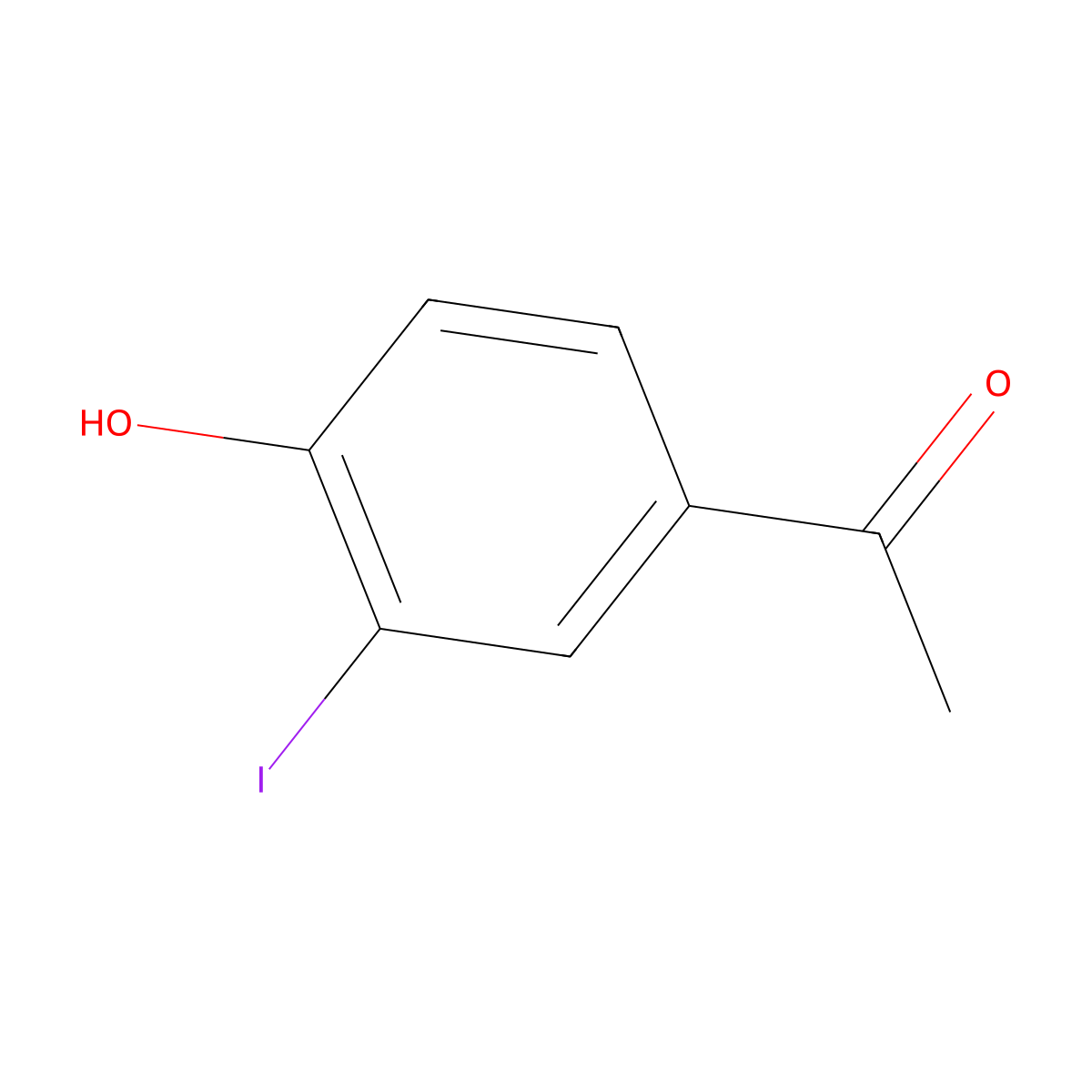 1-(4-Hydroxy-3-iodophenyl)ethanone molecular structure, CAS 62615-24-1