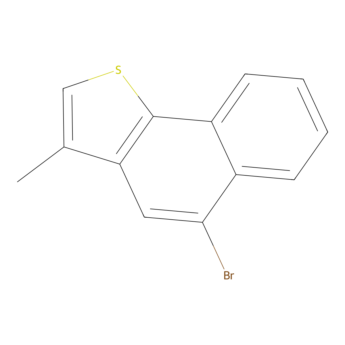 Naphtho[1,2-b]thiophene, 5-bromo-3-methyl- molecular structure, CAS 62615-29-6