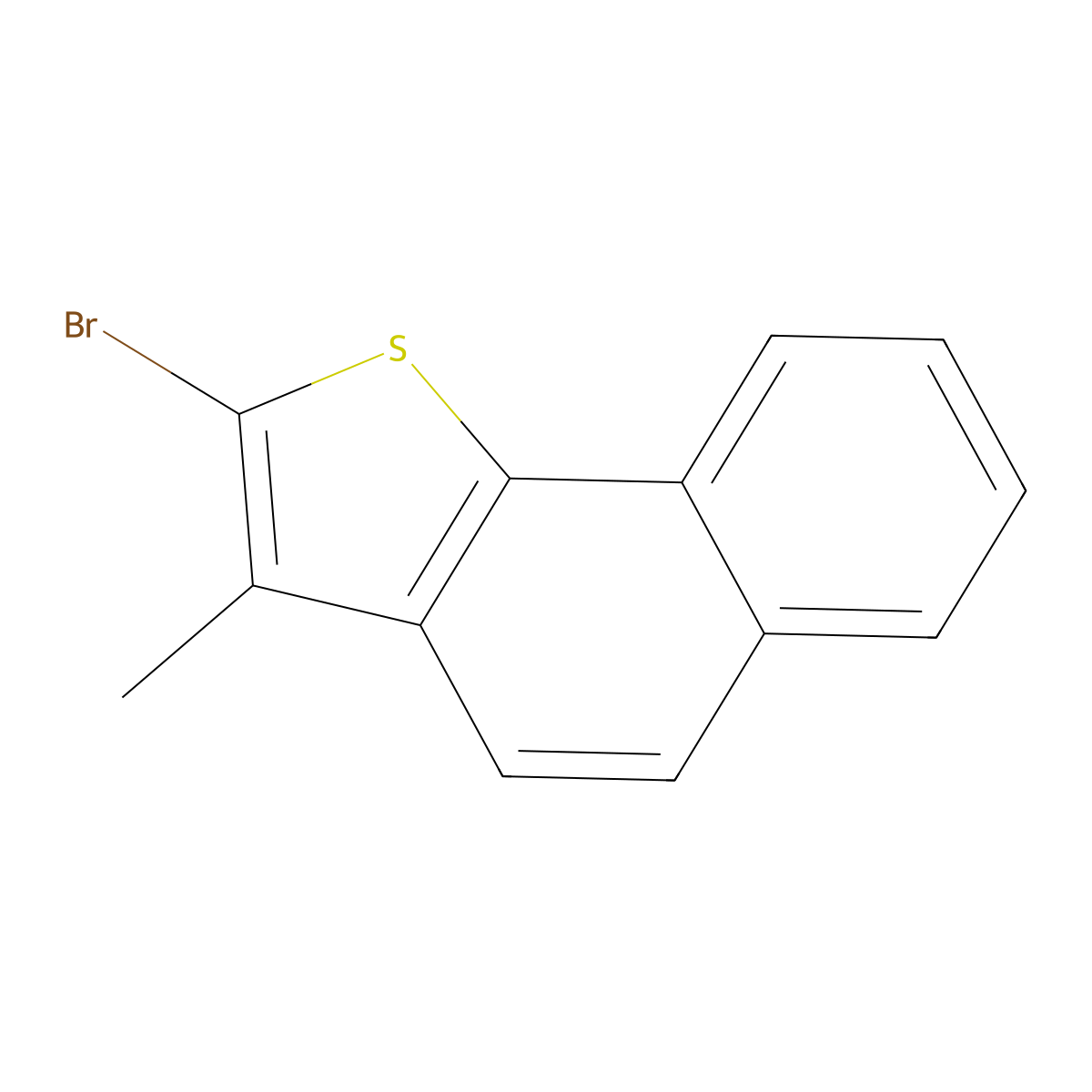 Naphtho[1,2-b]thiophene, 2-bromo-3-methyl- molecular structure, CAS 62615-34-3
