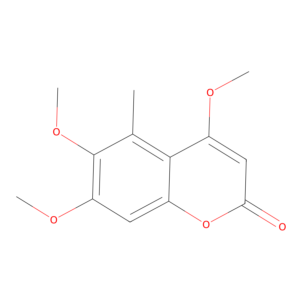 4,6,7-Trimethoxy-5-methylchromen-2-one molecular structure, CAS 62615-63-8