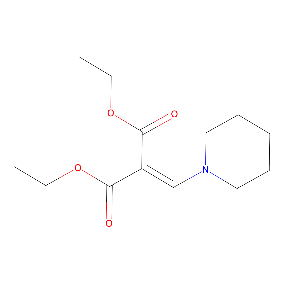 Diethyl [(piperidin-1-yl)methylidene]propanedioate molecular structure, CAS 62615-75-2