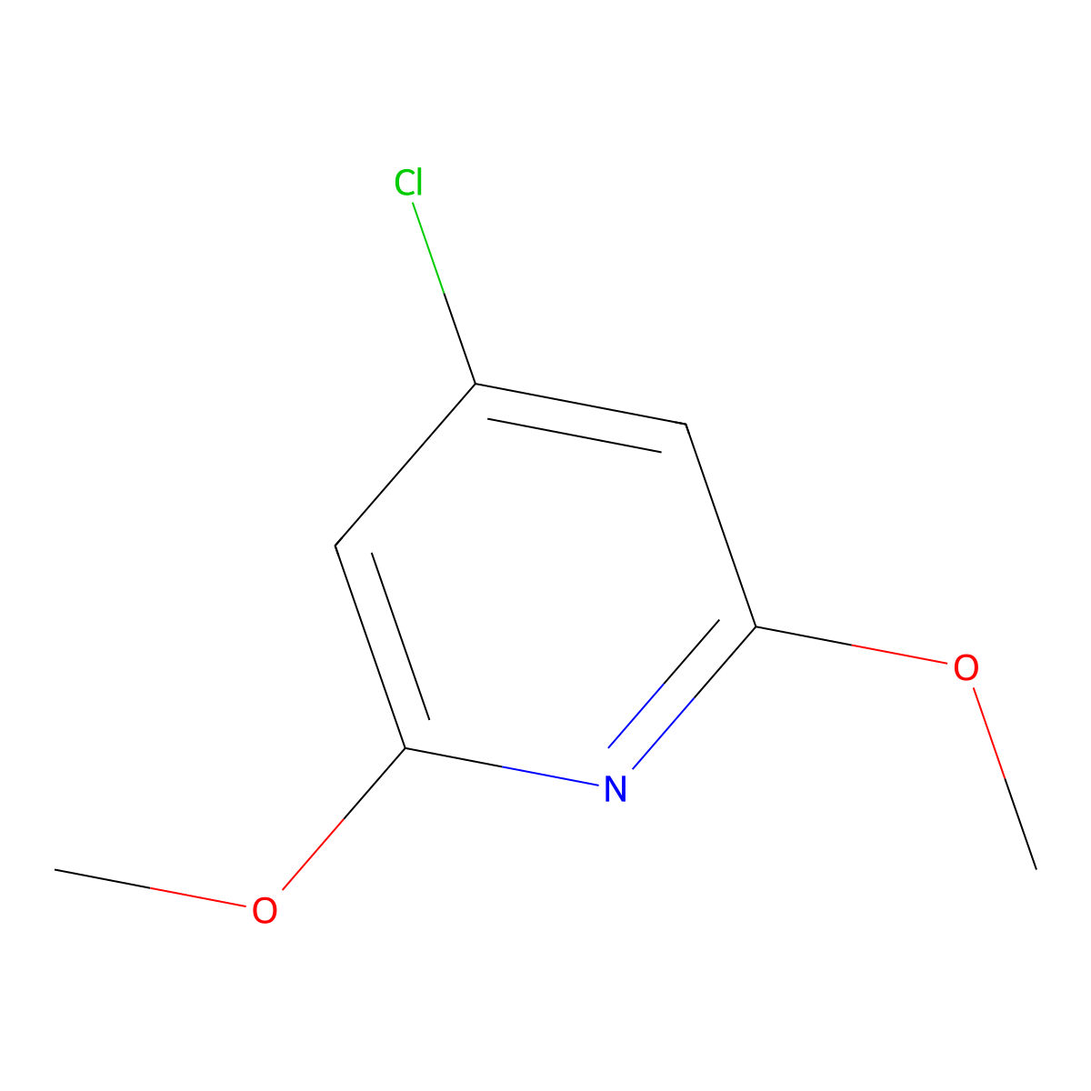 4-Chloro-2,6-dimethoxypyridine molecular structure, CAS 62616-14-2