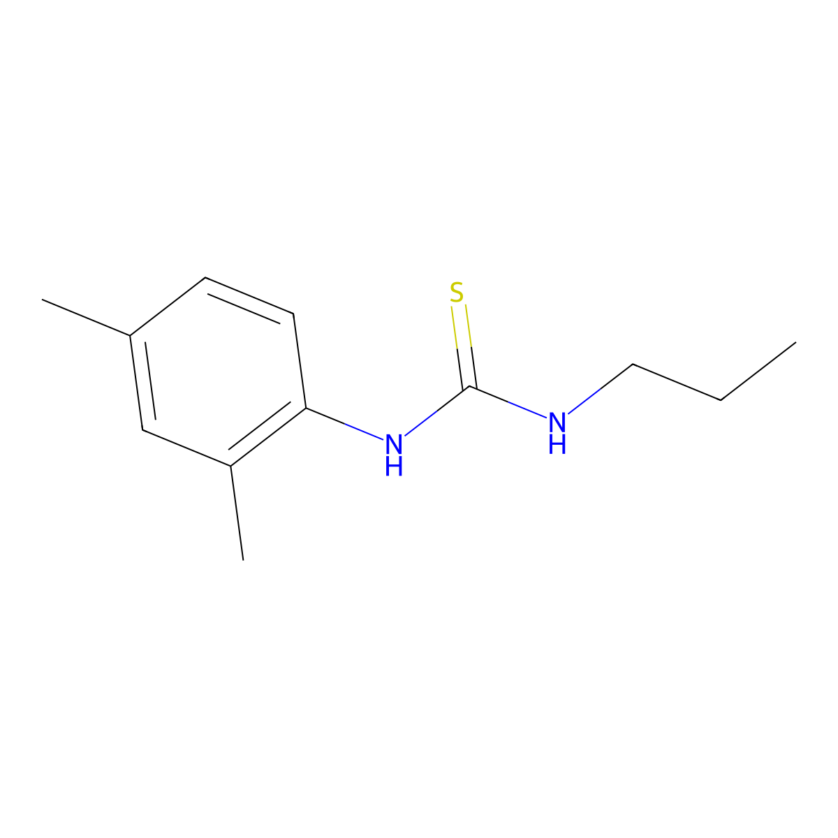 1-(2,4-Dimethylphenyl)-3-propylthiourea molecular structure, CAS 62616-62-0