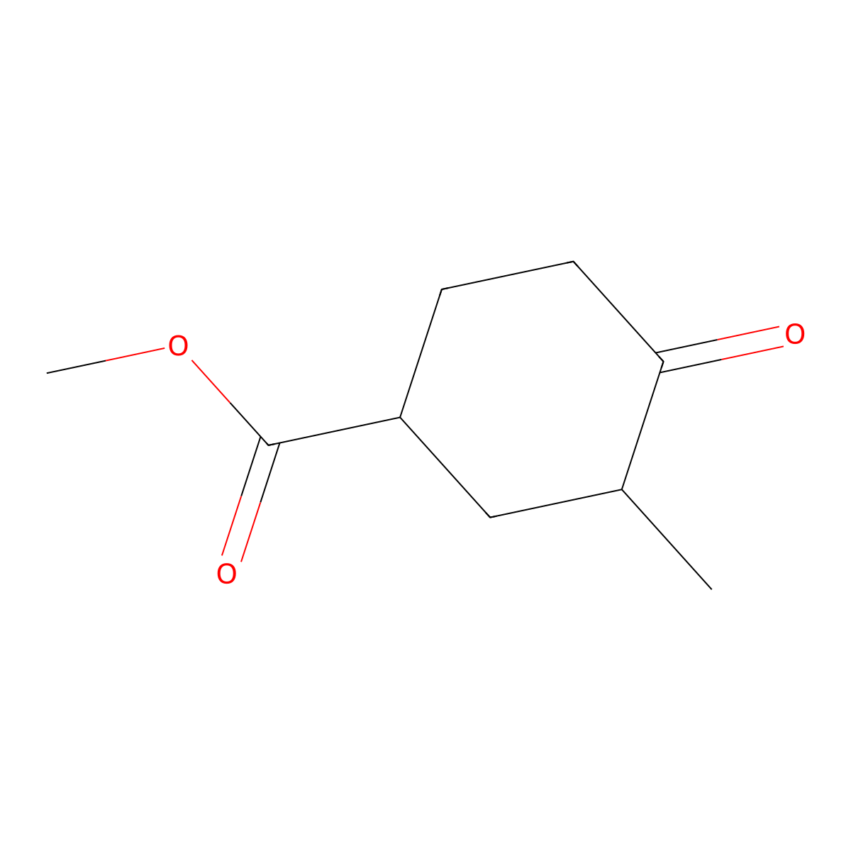 Methyl 3-methyl-4-oxocyclohexane-1-carboxylate molecular structure, CAS 62617-92-9