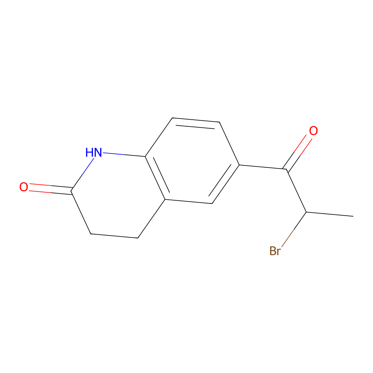 6-(2-Bromopropanoyl)-3,4-dihydroquinolin-2(1H)-one molecular structure, CAS 62618-72-8