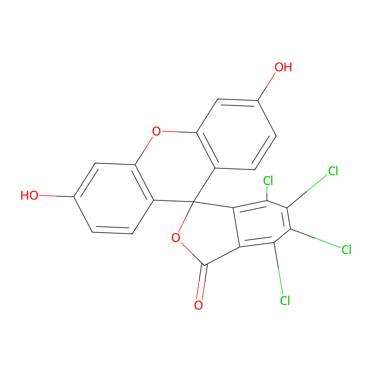 Tetrachlorofluorescein molecular structure, CAS 6262-21-1