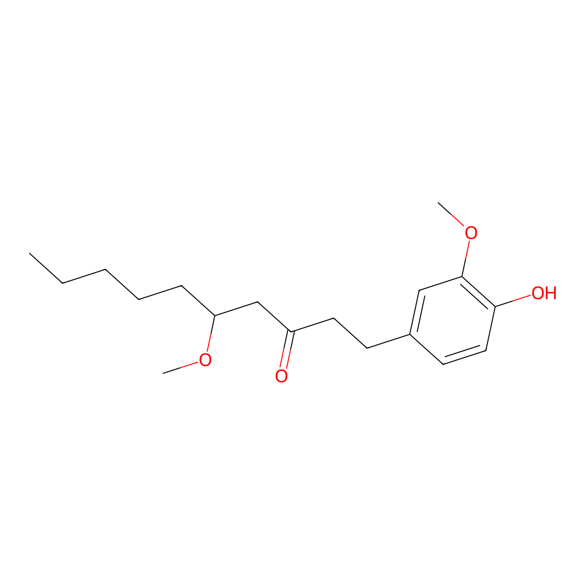 3-Decanone, 1-(4-hydroxy-3-methoxyphenyl)-5-methoxy- molecular structure, CAS 626200-64-4