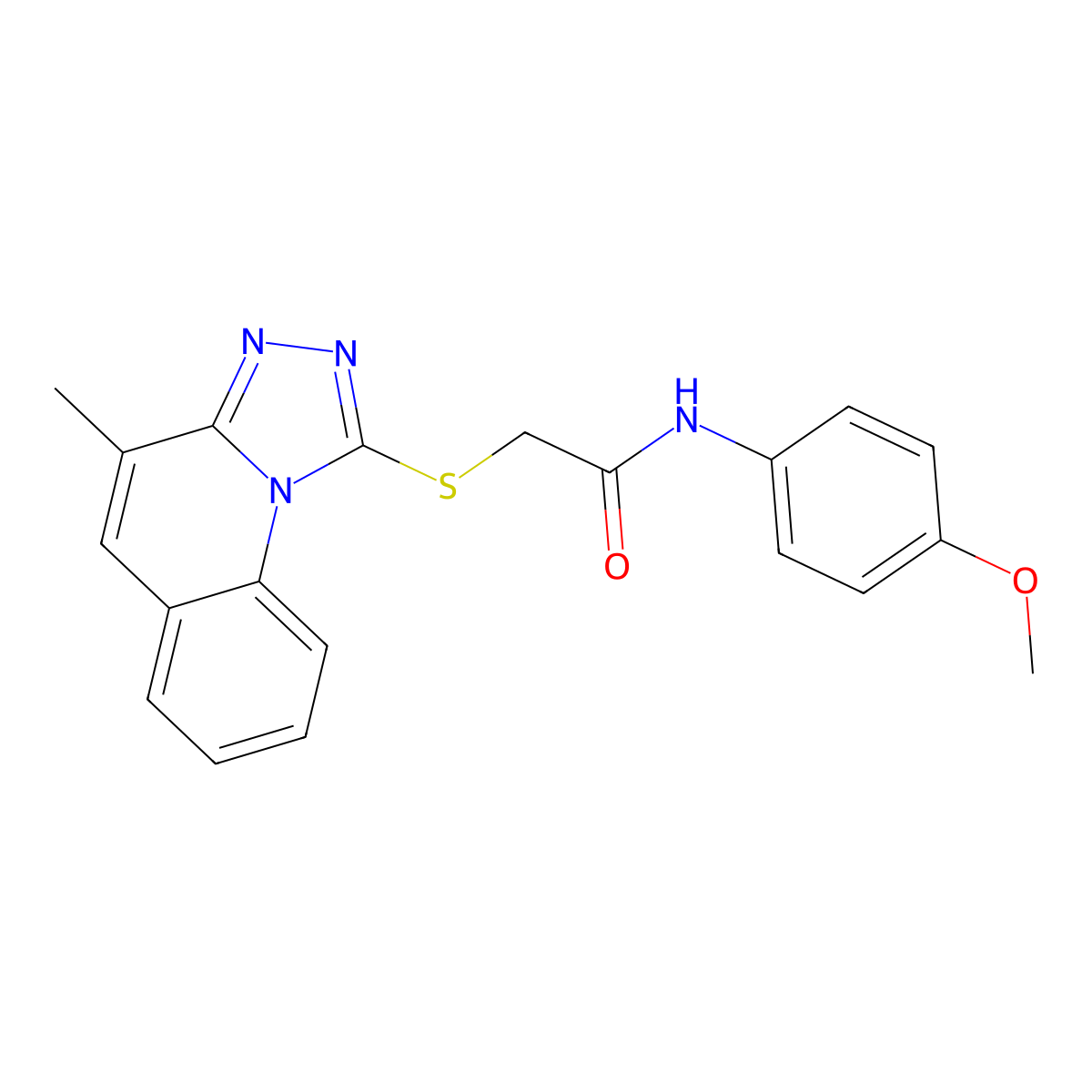 N-(4-Methoxyphenyl)-2-({4-methyl-[1,2,4]triazolo[4,3-A]quinolin-1-YL}sulfanyl)acetamide molecular structure, CAS 626205-45-6