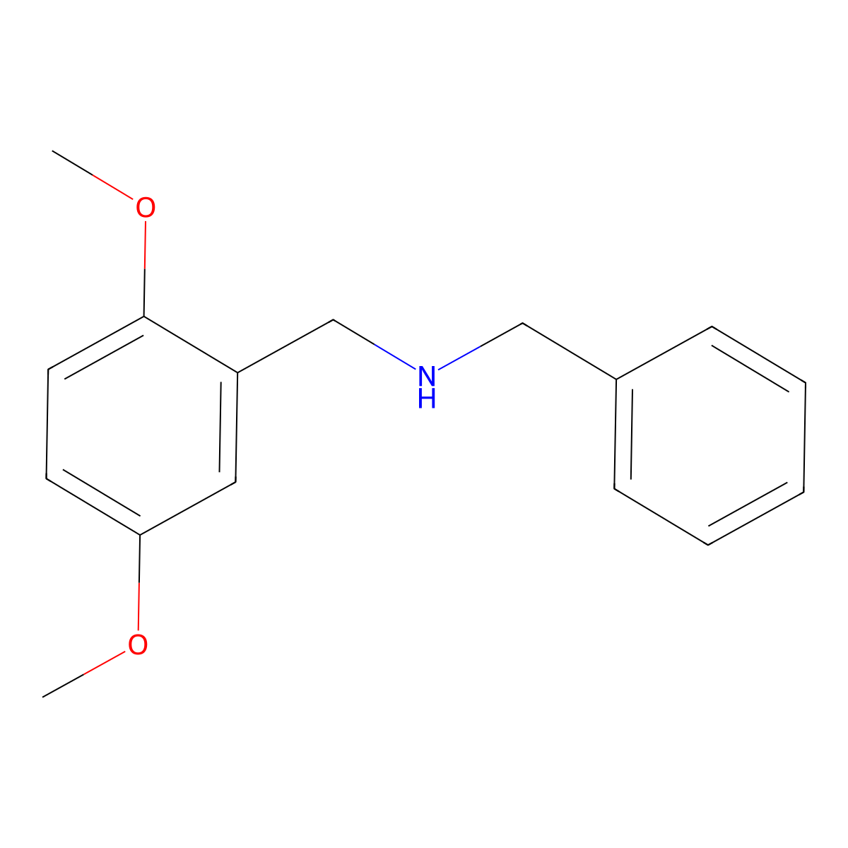 Benzyl-(2,5-dimethoxy-benzyl)-amine molecular structure, CAS 626205-84-3