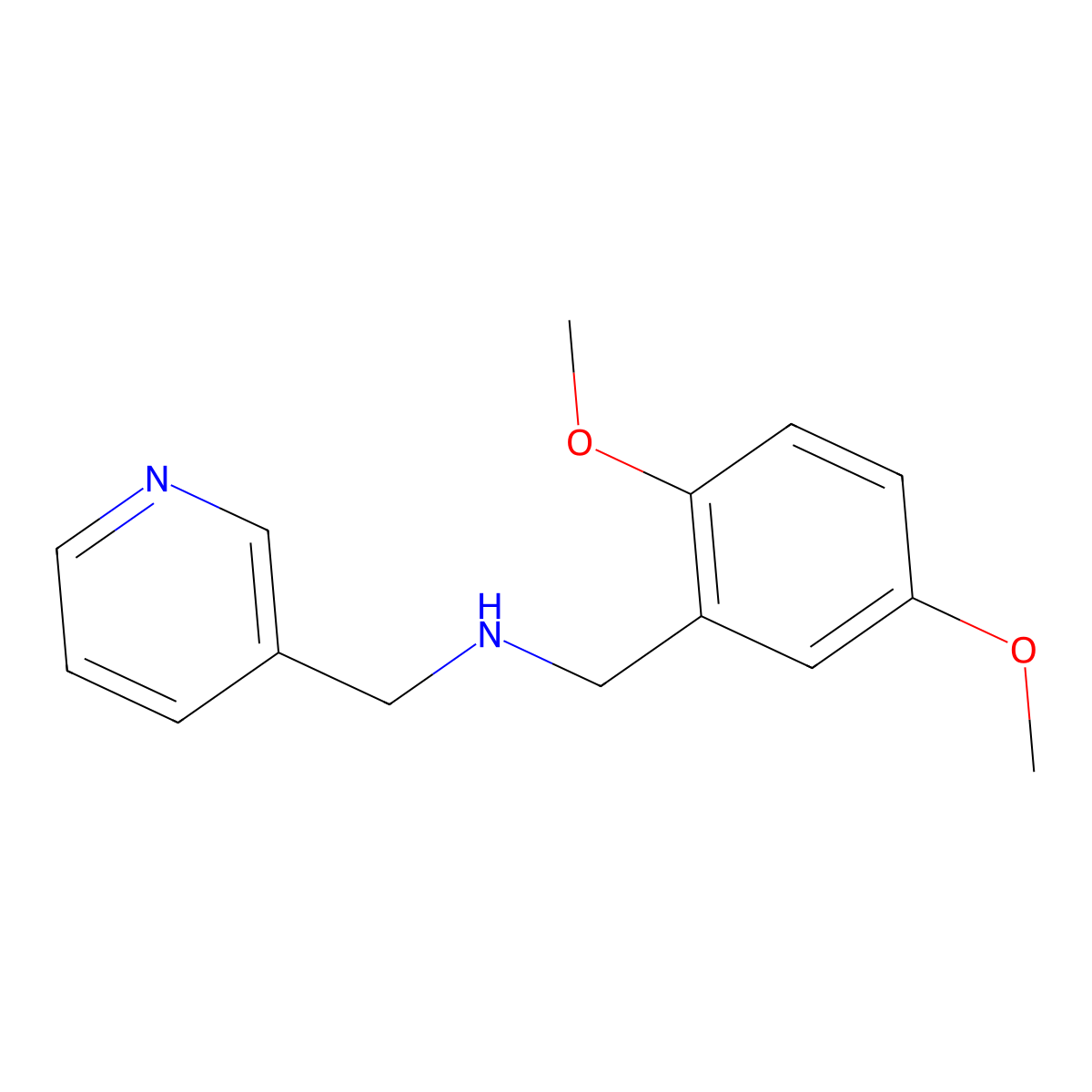 (2,5-Dimethoxy-benzyl)-pyridin-3-ylmethyl-amine molecular structure, CAS 626205-85-4