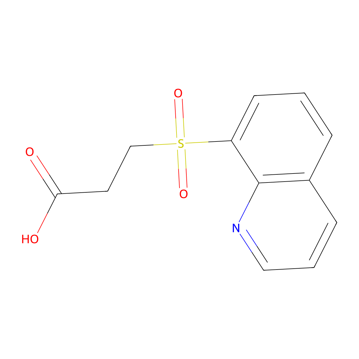3-(Quinoline-8-sulfonyl)-propionic acid molecular structure, CAS 626206-92-6