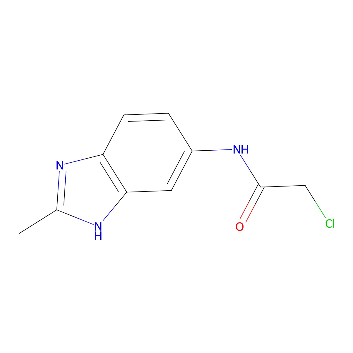 2-Chloro-N-(2-methyl-3H-benzoimidazol-5-yl)-acetamide molecular structure, CAS 626207-53-2