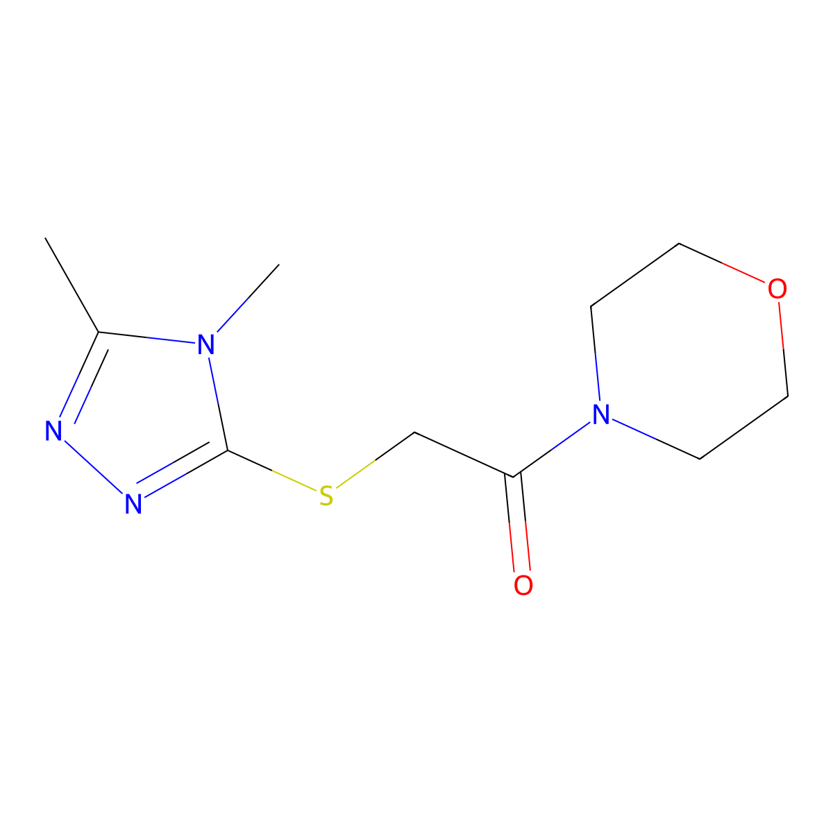 2-[(4,5-Dimethyl-1,2,4-triazol-3-yl)sulfanyl]-1-morpholin-4-ylethanone molecular structure, CAS 626207-87-2