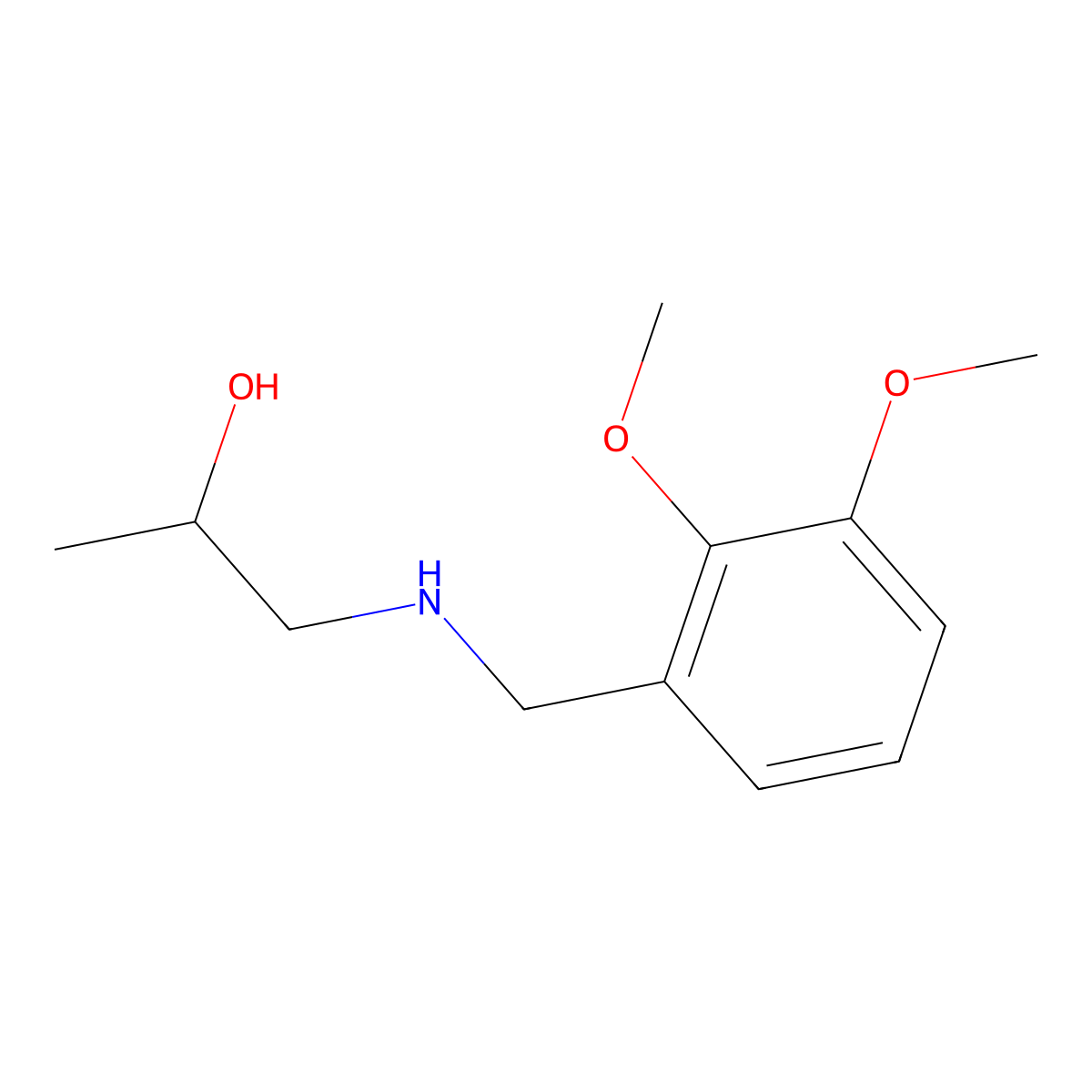 1-(2,3-Dimethoxy-benzylamino)-propan-2-ol molecular structure, CAS 626207-91-8