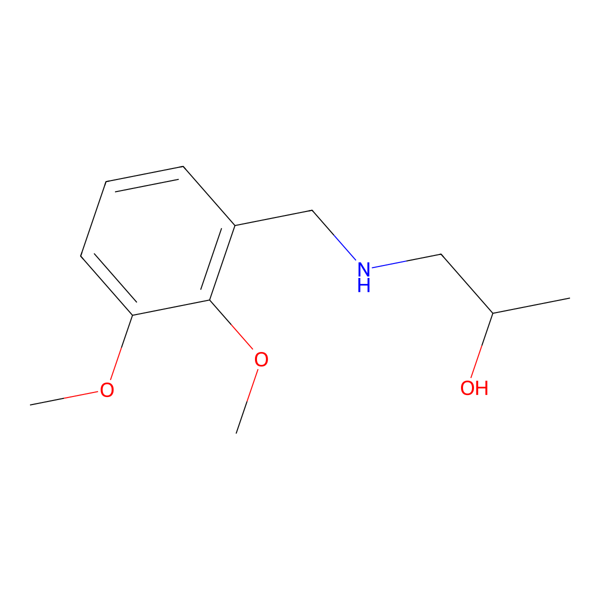 1-(2,3-Dimethoxy-benzylamino)-propan-2-ol molecular structure, CAS 626207-91-8