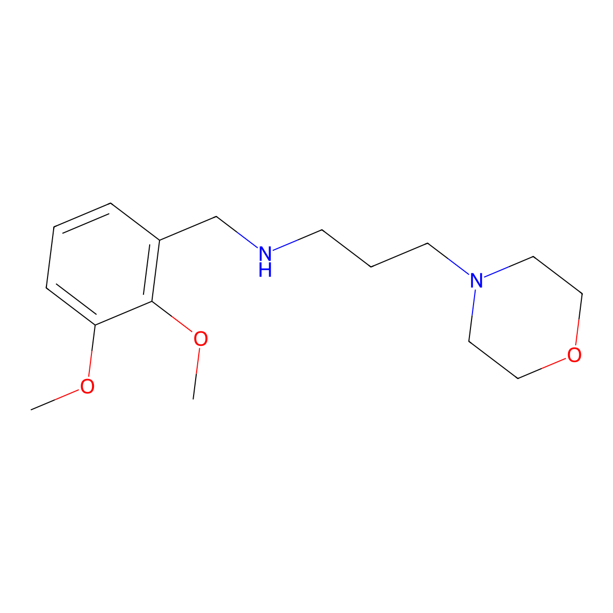 (2,3-Dimethoxy-benzyl)-(3-morpholin-4-yl-propyl)-amine molecular structure, CAS 626207-93-0