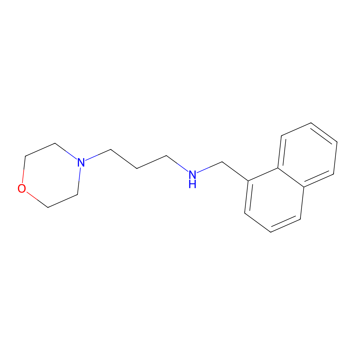 (3-Morpholin-4-yl-propyl)-naphthalen-1-ylmethyl-amine molecular structure, CAS 626207-99-6