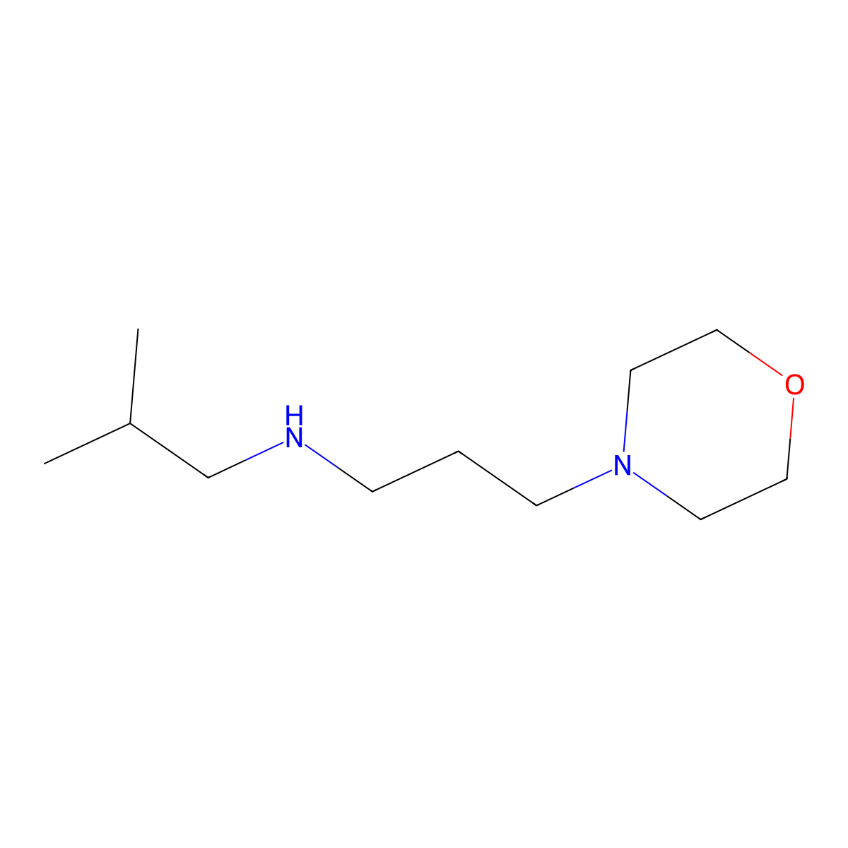 Isobutyl-(3-morpholin-4-yl-propyl)-amine molecular structure, CAS 626208-01-3