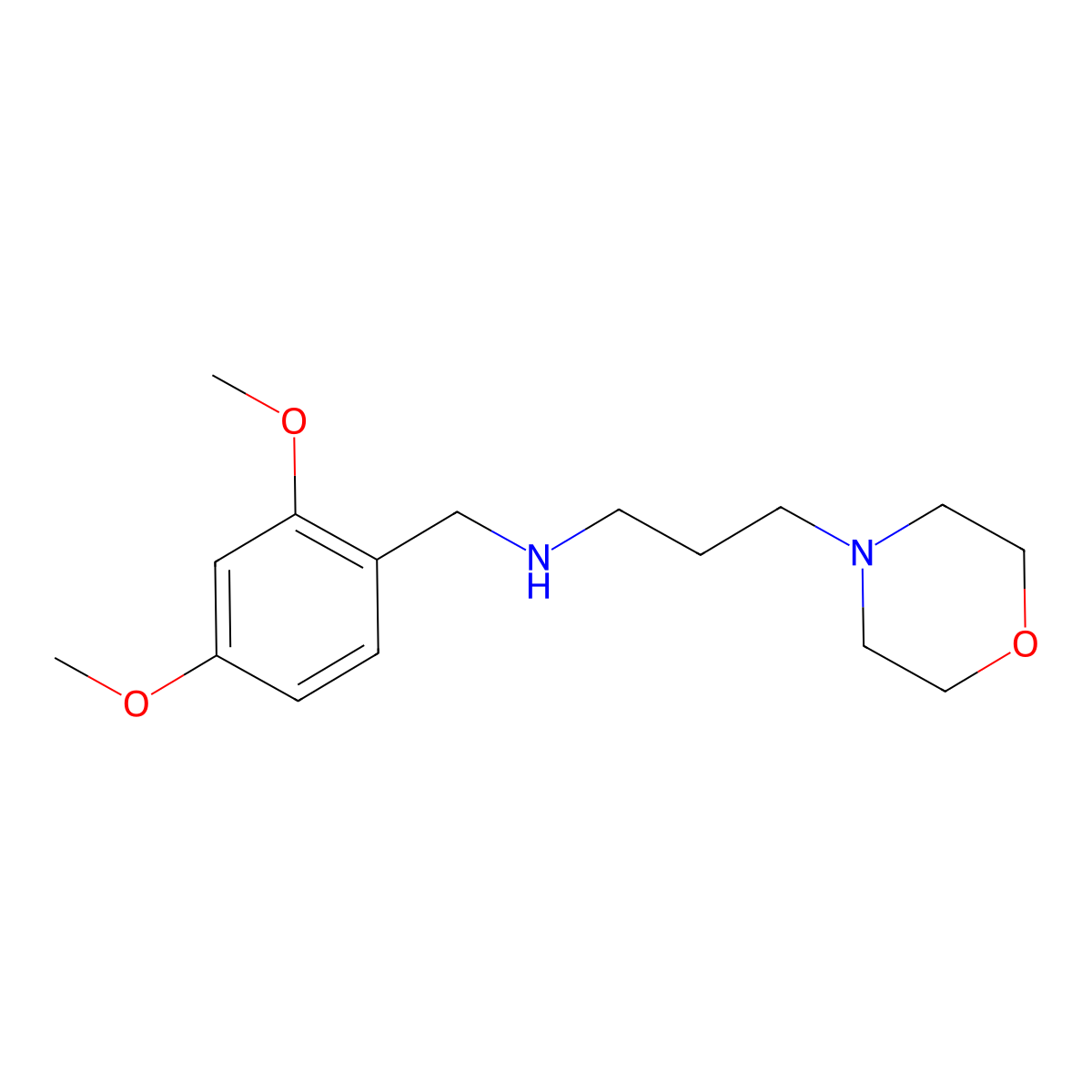 (2,4-Dimethoxy-benzyl)-(3-morpholin-4-yl-propyl)-amine molecular structure, CAS 626208-33-1