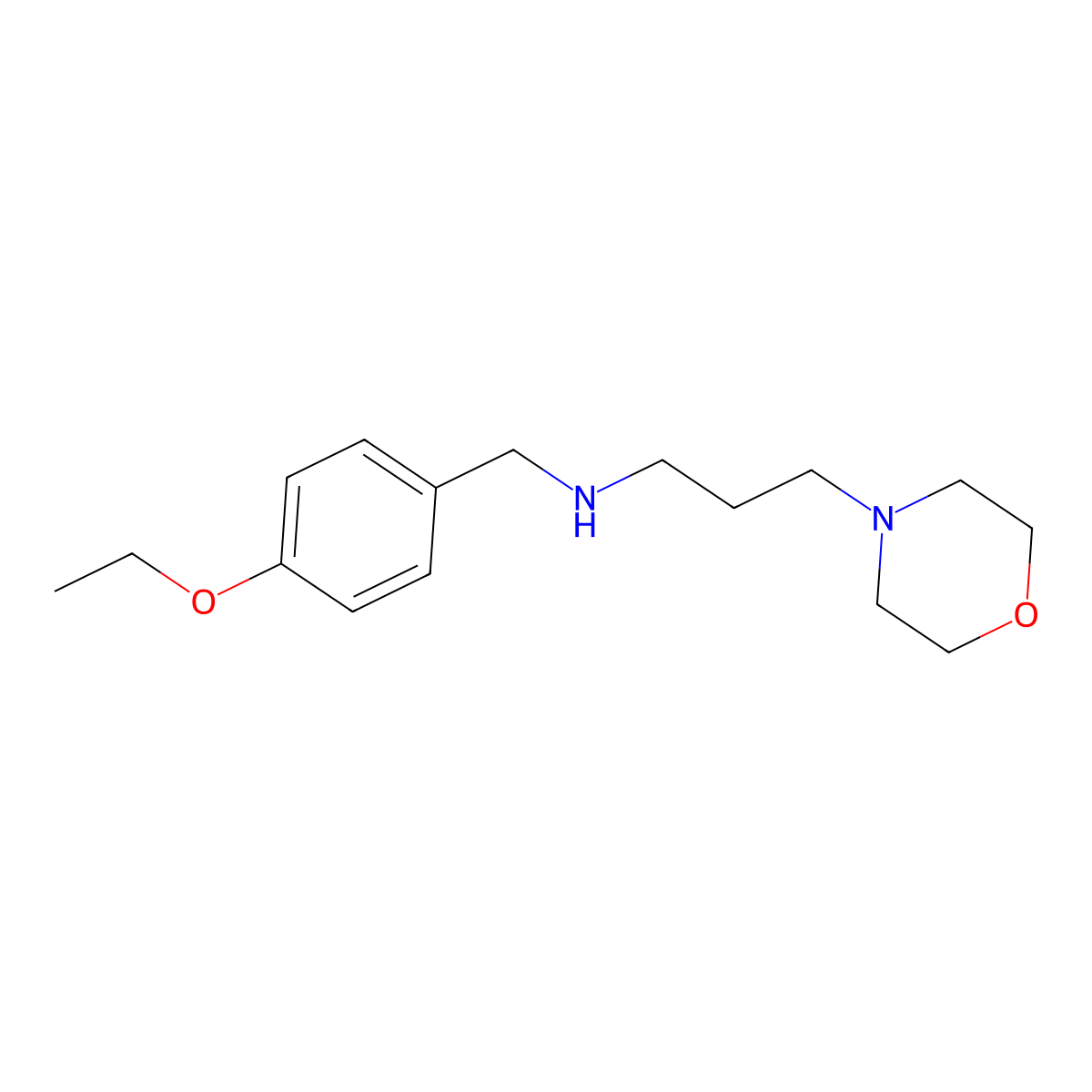(4-Ethoxy-benzyl)-(3-morpholin-4-yl-propyl)-amine molecular structure, CAS 626208-45-5