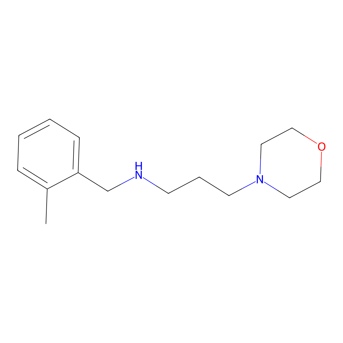 (2-Methyl-benzyl)-(3-morpholin-4-yl-propyl)-amine molecular structure, CAS 626208-48-8