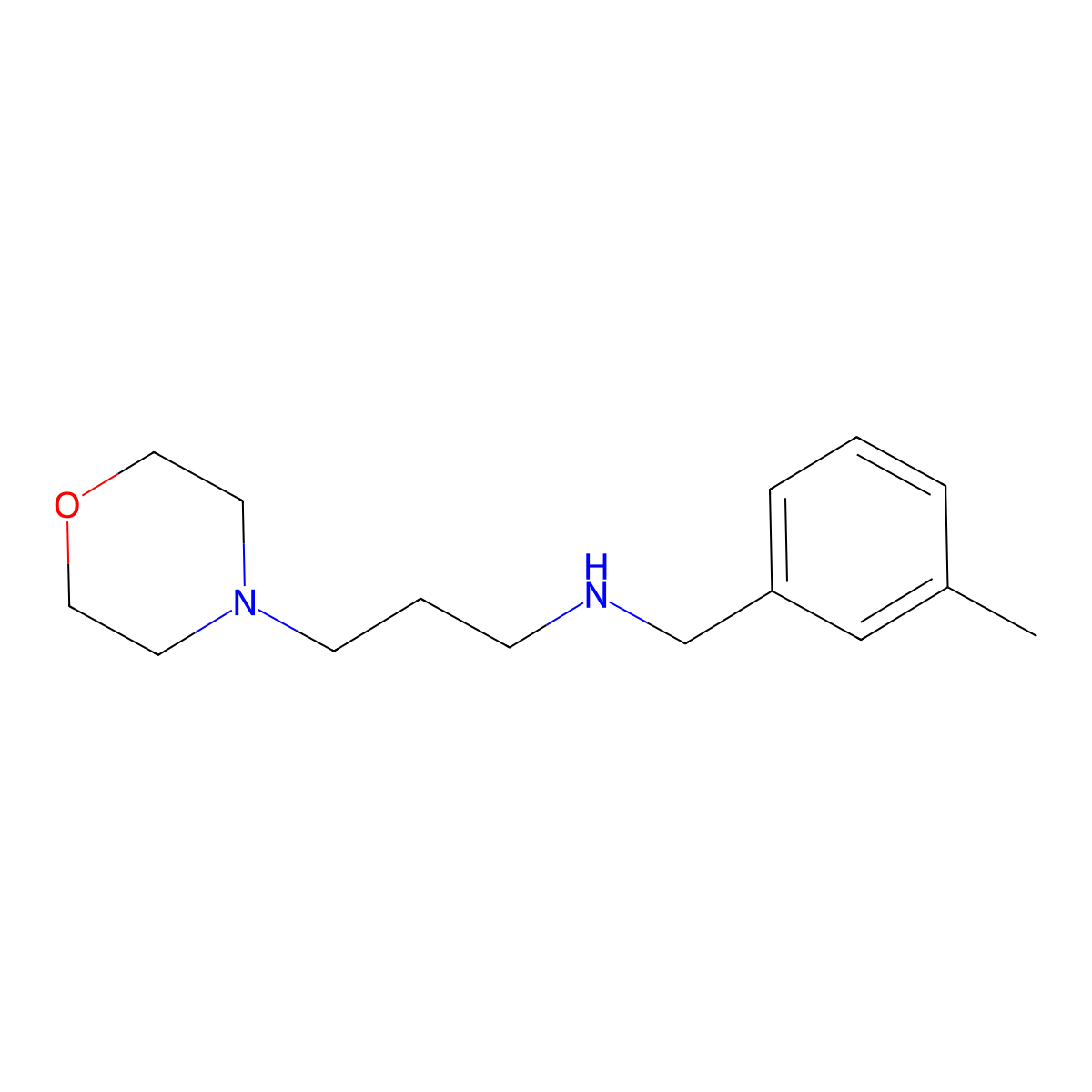 (3-Methyl-benzyl)-(3-morpholin-4-yl-propyl)-amine molecular structure, CAS 626208-51-3
