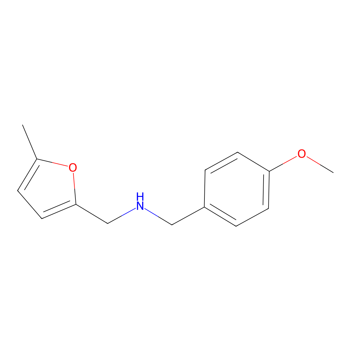 (4-Methoxy-benzyl)-(5-methyl-furan-2-ylmethyl)-amine molecular structure, CAS 626208-59-1