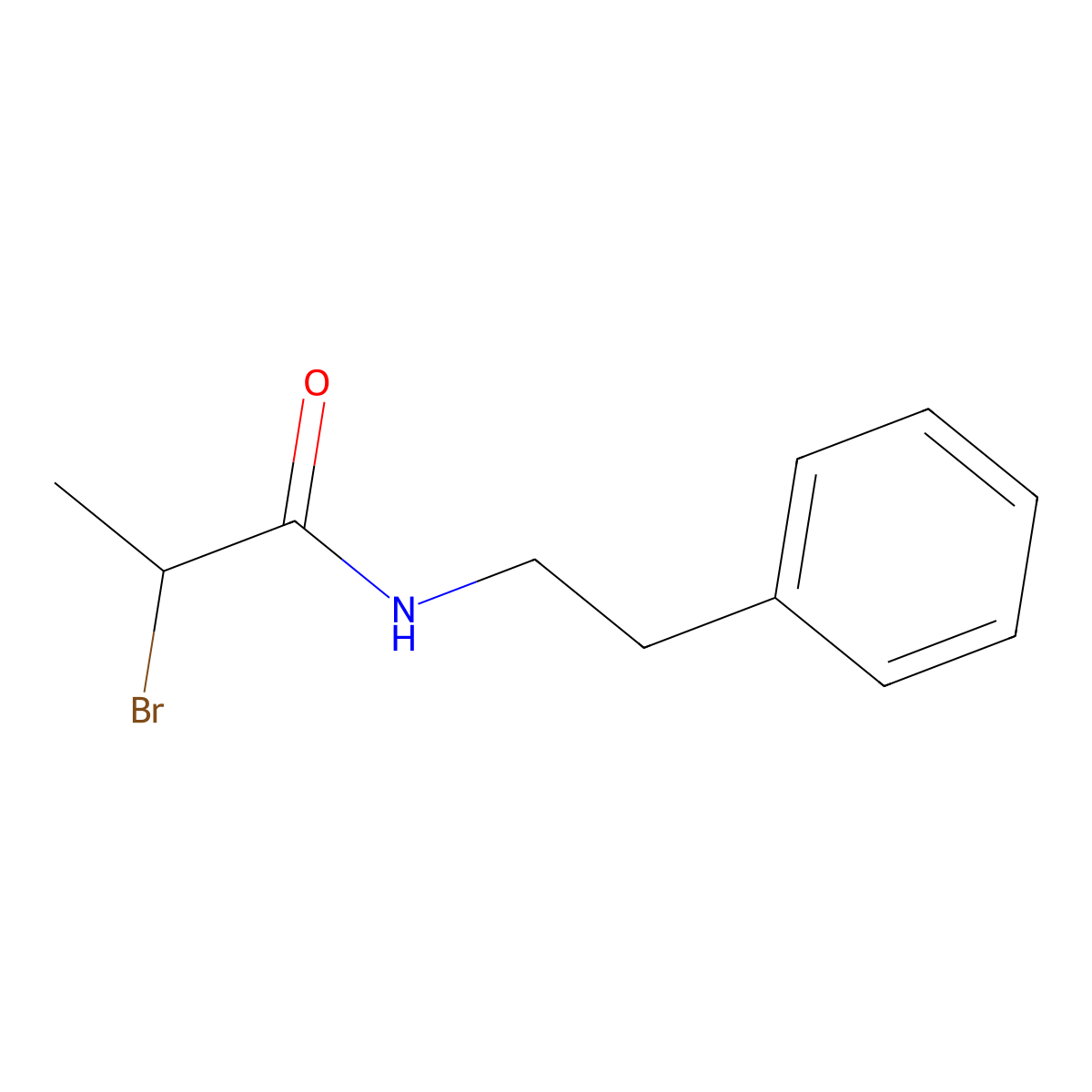 2-Bromo-N-phenethyl-propionamide molecular structure, CAS 626209-17-4