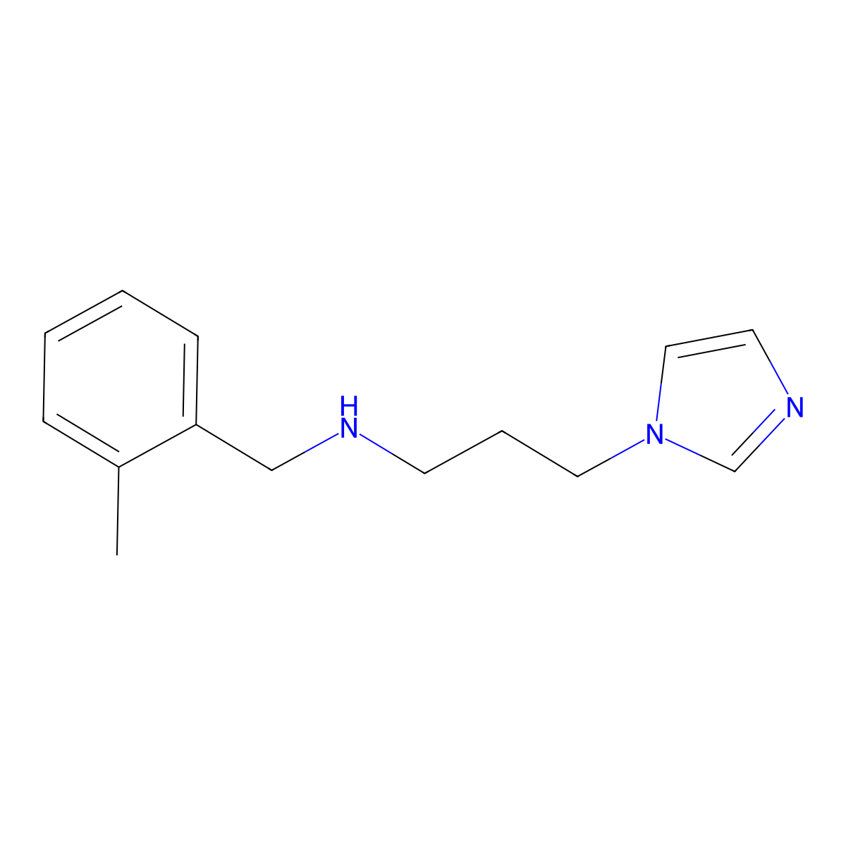 (3-Imidazol-1-yl-propyl)-(2-methyl-benzyl)-amine molecular structure, CAS 626209-37-8