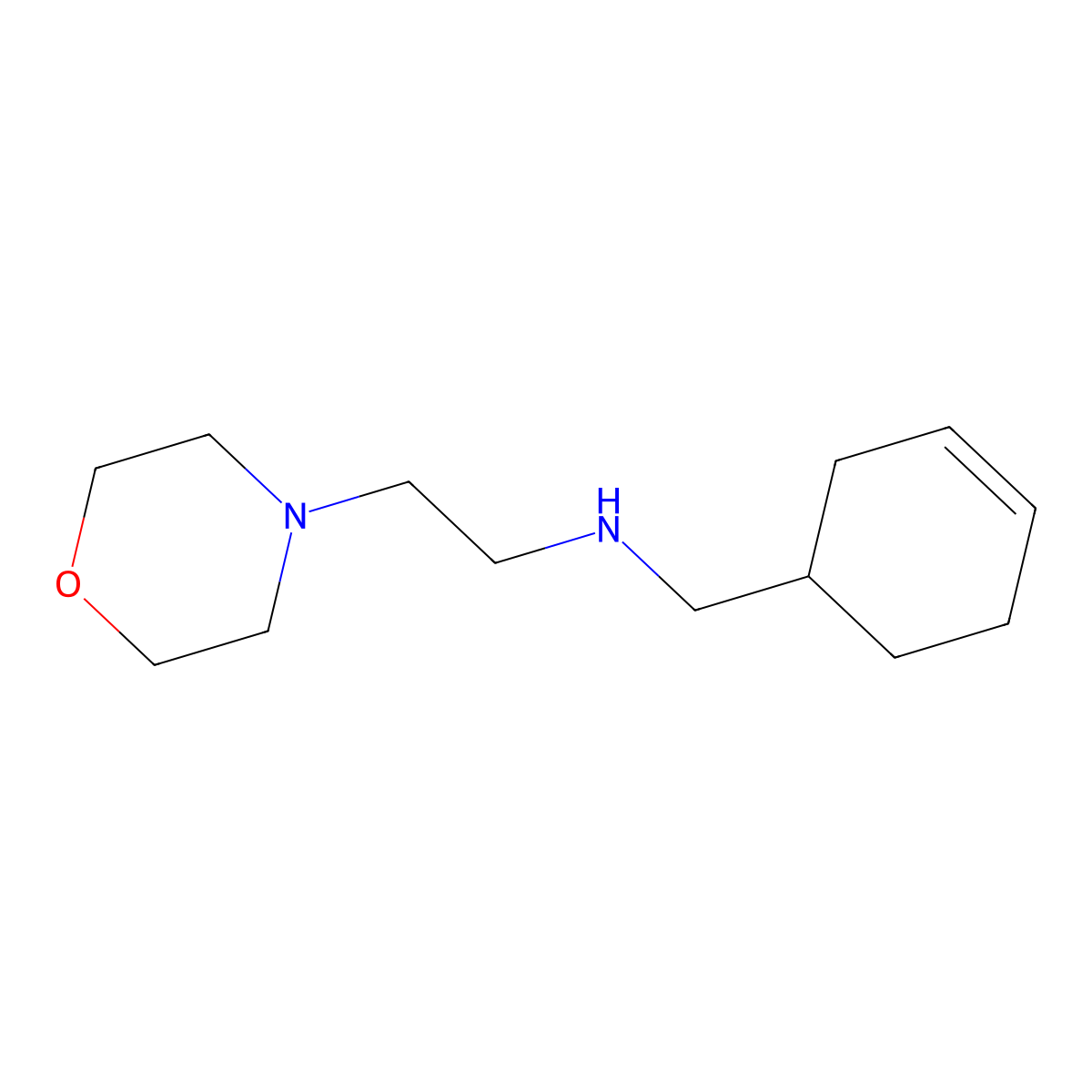 Cyclohex-3-enylmethyl-(2-morpholin-4-yl-ethyl)-amine molecular structure, CAS 626209-46-9
