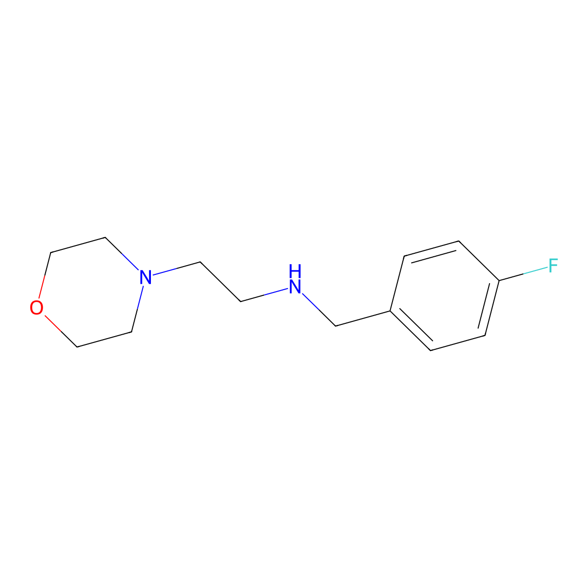 (4-Fluoro-benzyl)-(2-morpholin-4-yl-ethyl)-amine molecular structure, CAS 626209-48-1