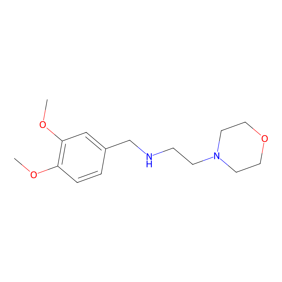 (3,4-Dimethoxy-benzyl)-(2-morpholin-4-yl-ethyl)-amine molecular structure, CAS 626209-51-6