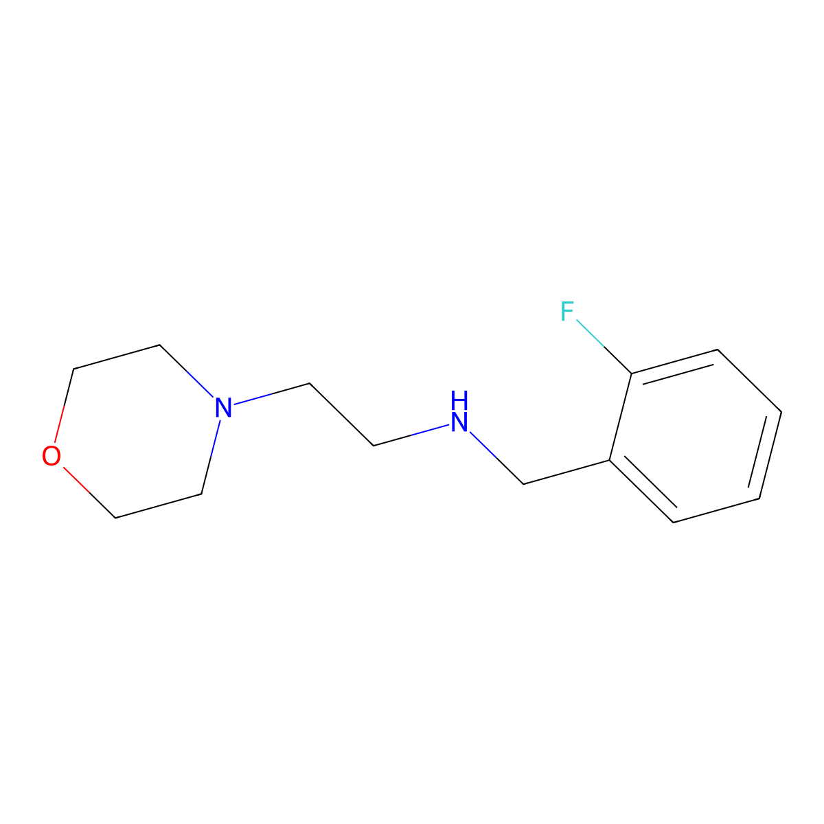 N-[(2-Fluorophenyl)methyl]-4-morpholineethanamine molecular structure, CAS 626209-54-9