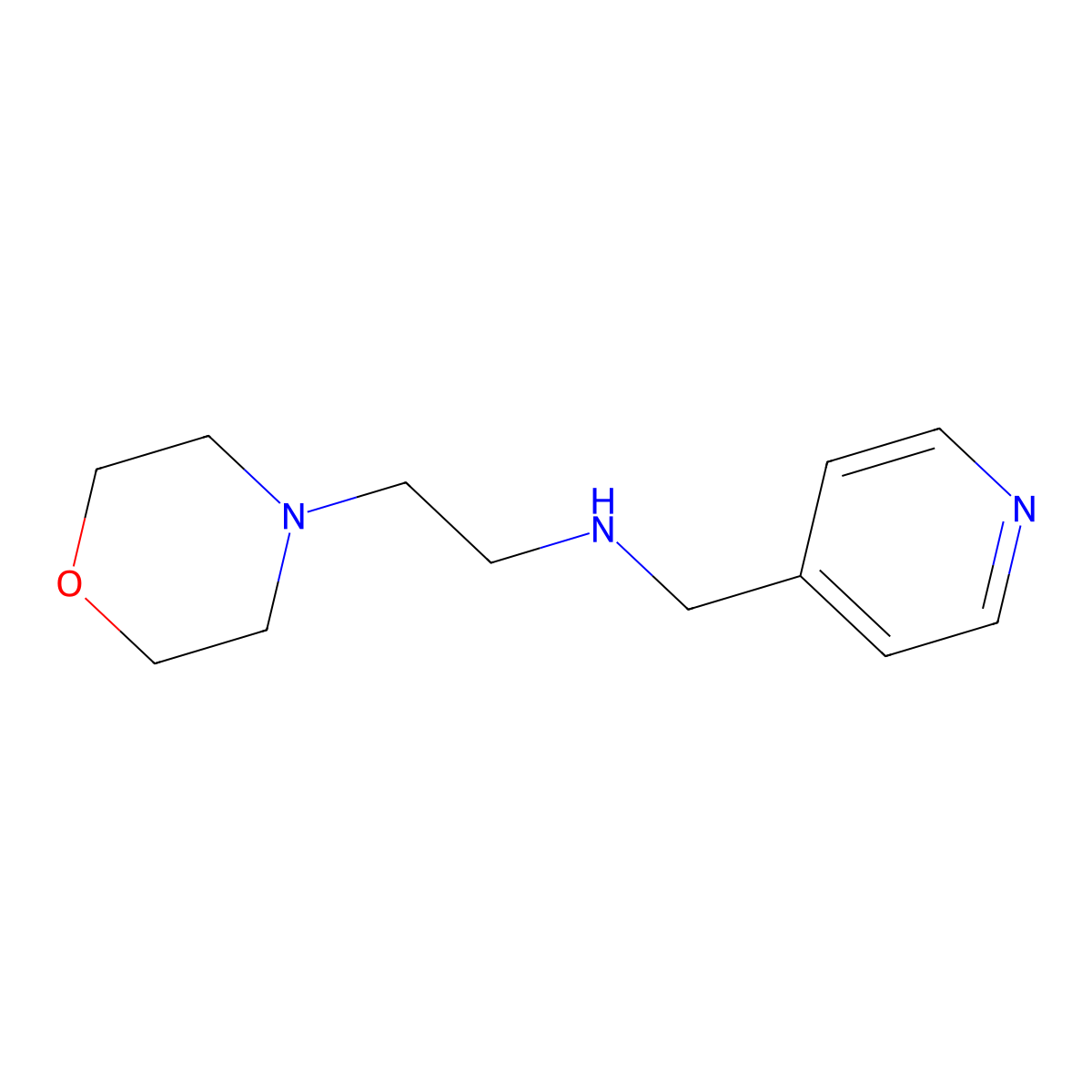 (2-(Morpholin-4-yl)ethyl)(pyridin-4-ylmethyl)amine molecular structure, CAS 626209-60-7