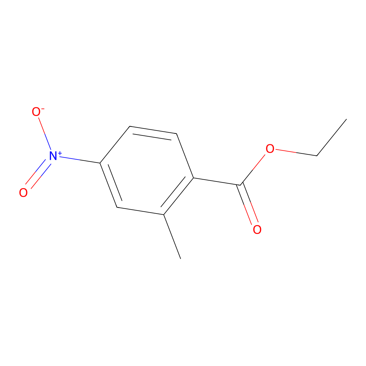 Ethyl 2-Methyl-4-nitrobenzoate molecular structure, CAS 62621-10-7