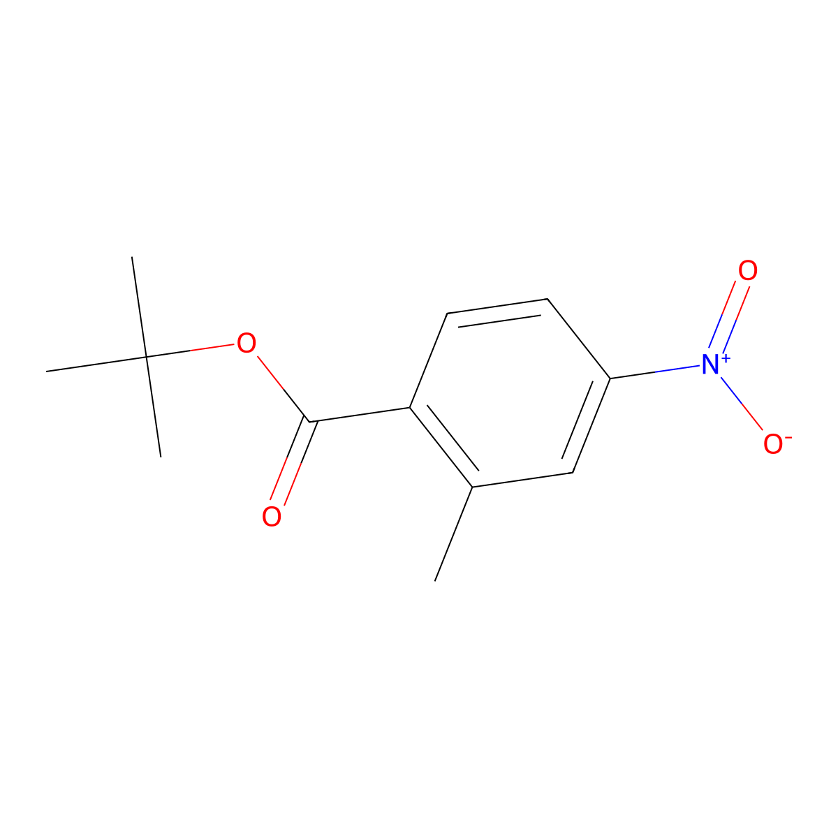 Tert-butyl 2-methyl-4-nitrobenzoate molecular structure, CAS 62621-12-9