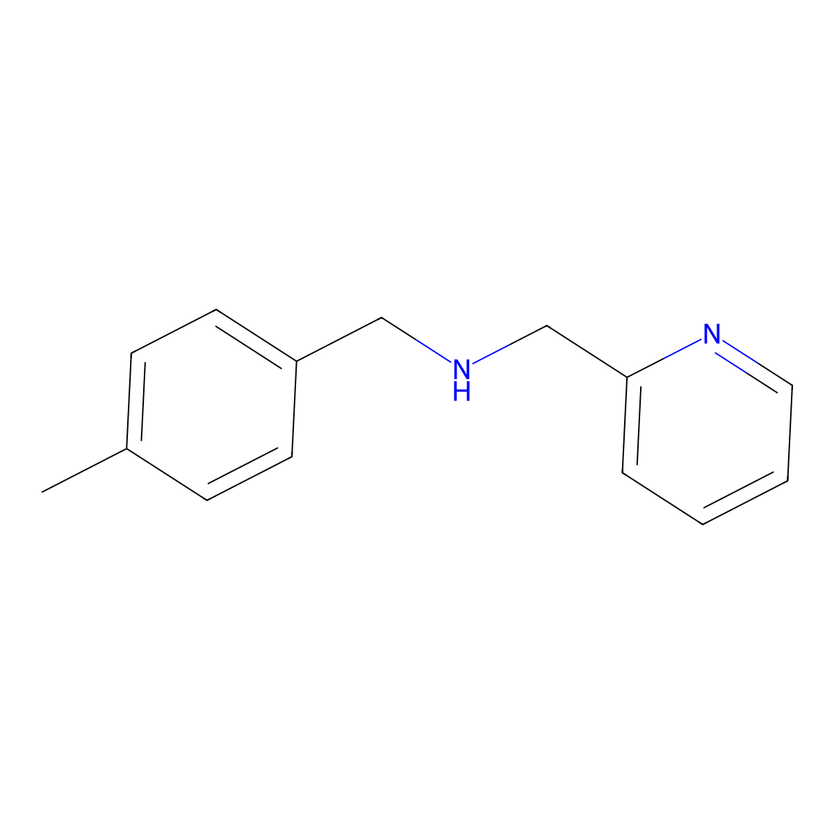 (4-Methyl-Benzyl)-Pyridin-2-Ylmethyl-Amine molecular structure, CAS 626210-29-5