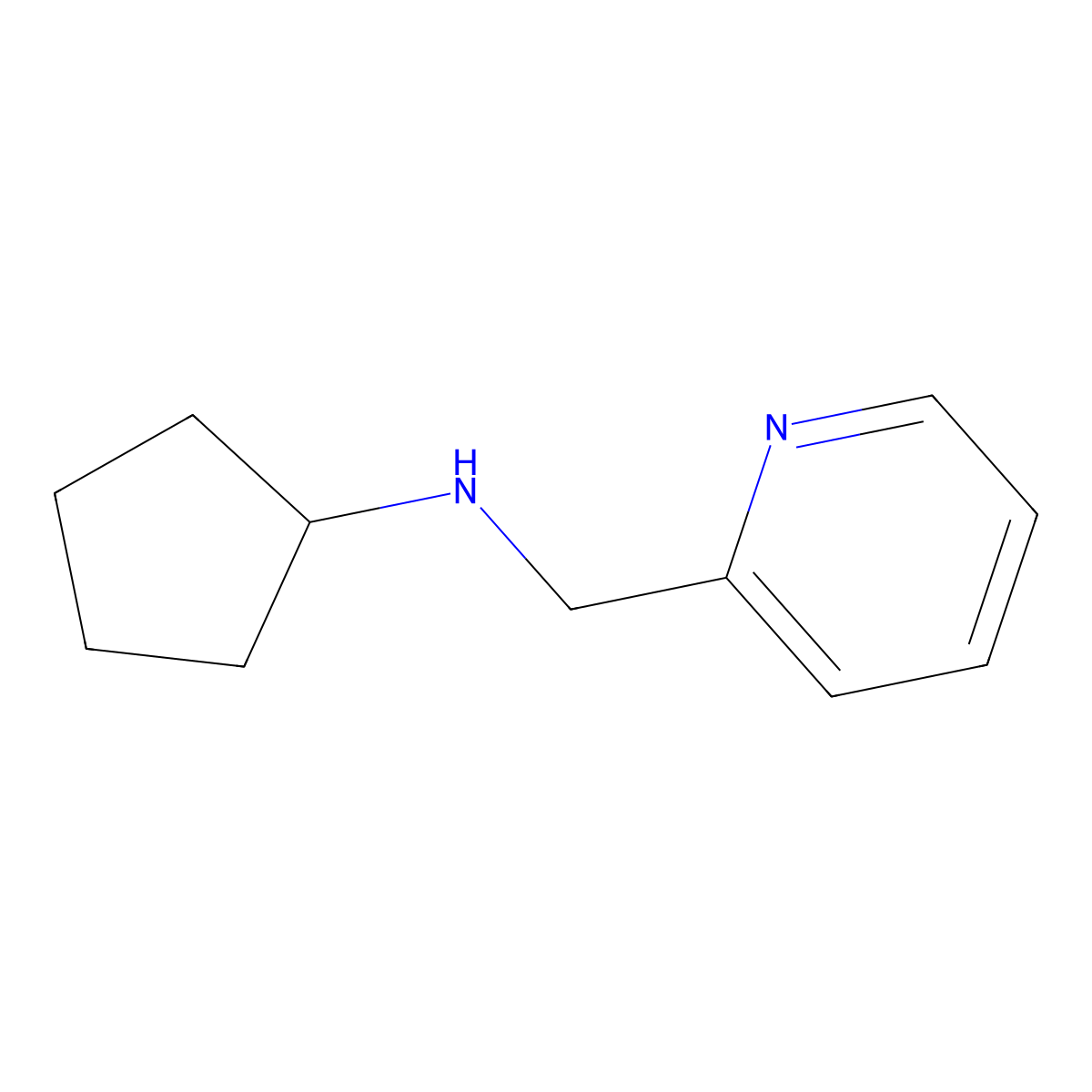 Cyclopentyl-pyridin-2-ylmethyl-amine molecular structure, CAS 626210-34-2