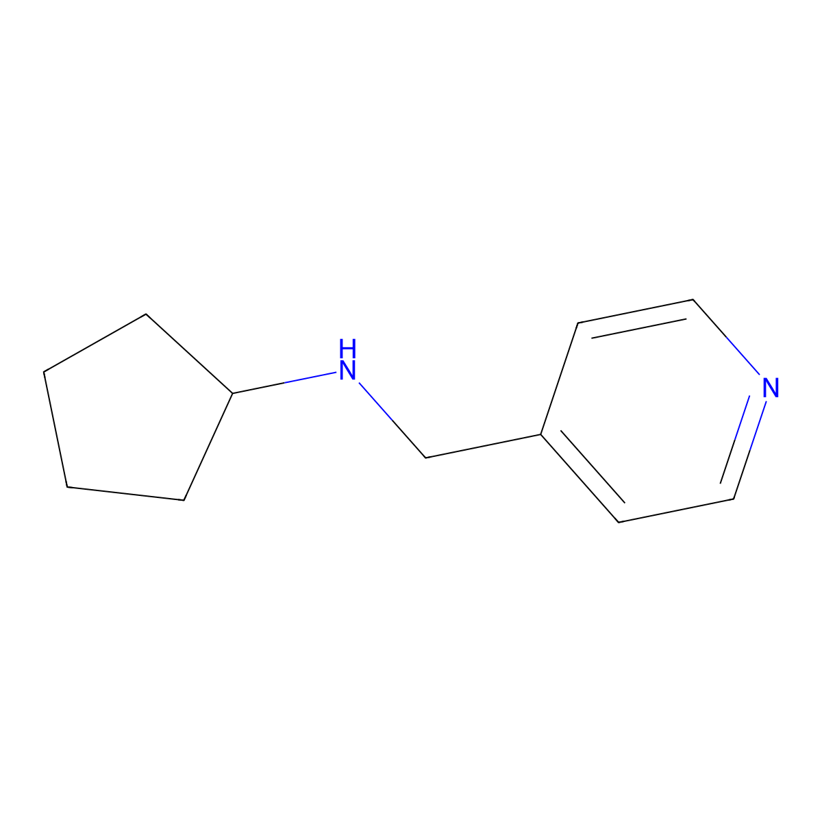 Cyclopentyl-pyridin-4-ylmethyl-amine molecular structure, CAS 626210-39-7