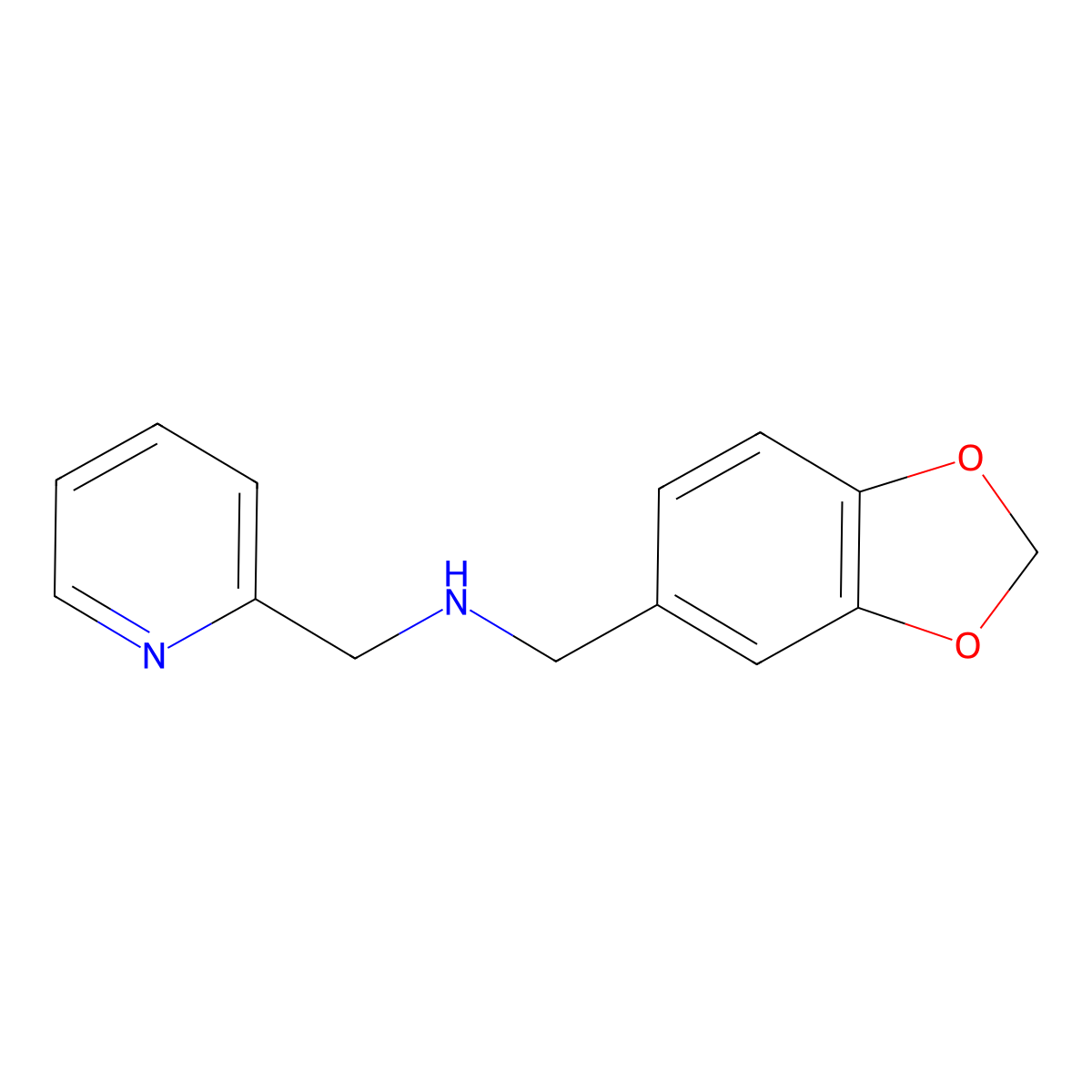 Benzo[1,3]dioxol-5-ylmethyl-pyridin-2-ylmethyl-amine molecular structure, CAS 626210-49-9