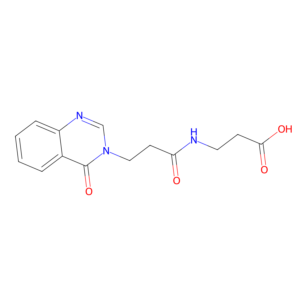 3-[3-(4-Oxo-4H-quinazolin-3-yl)-propionylamino]-propionic acid molecular structure, CAS 626212-78-0