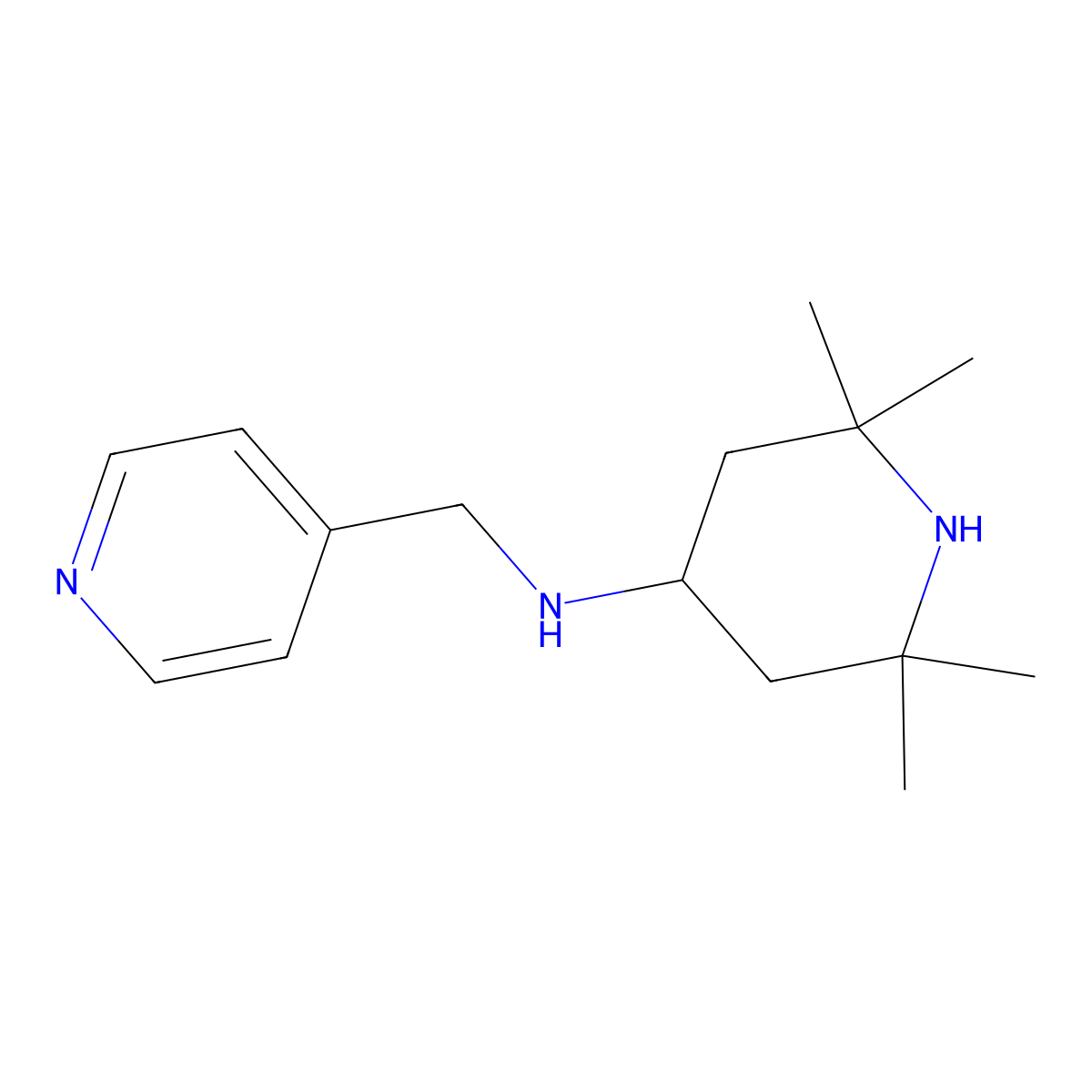 N-(2,2,6,6-Tetramethyl-4-piperidinyl)-4-pyridinemethanamine molecular structure, CAS 626213-16-9