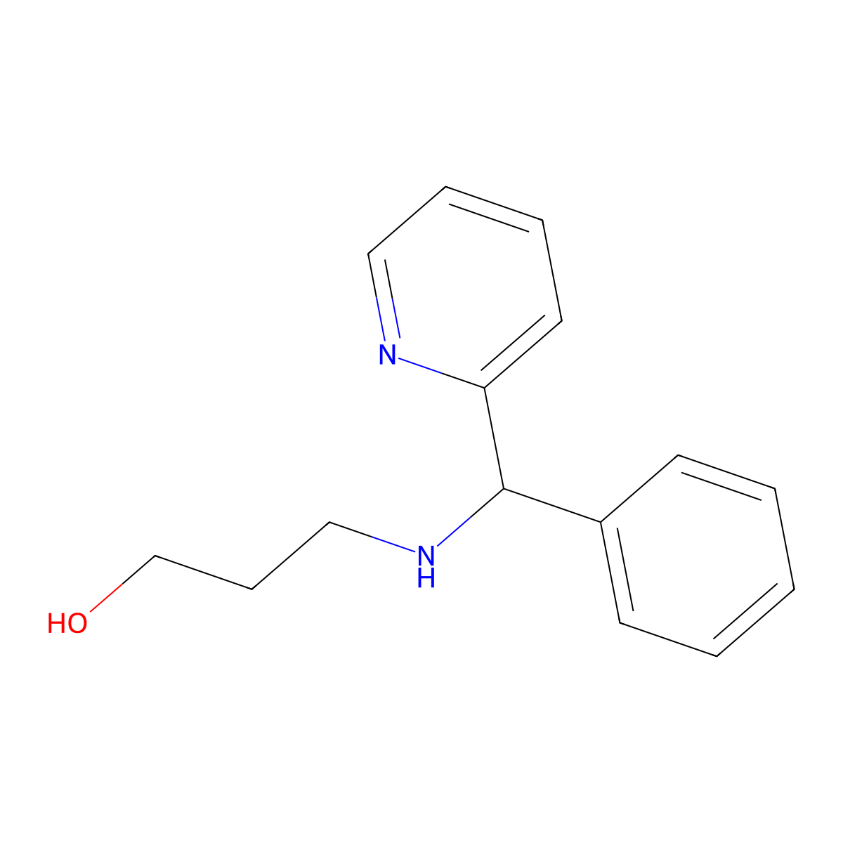 3-[(Phenyl-pyridin-2-yl-methyl)-amino]-propan-1-ol molecular structure, CAS 626214-15-1