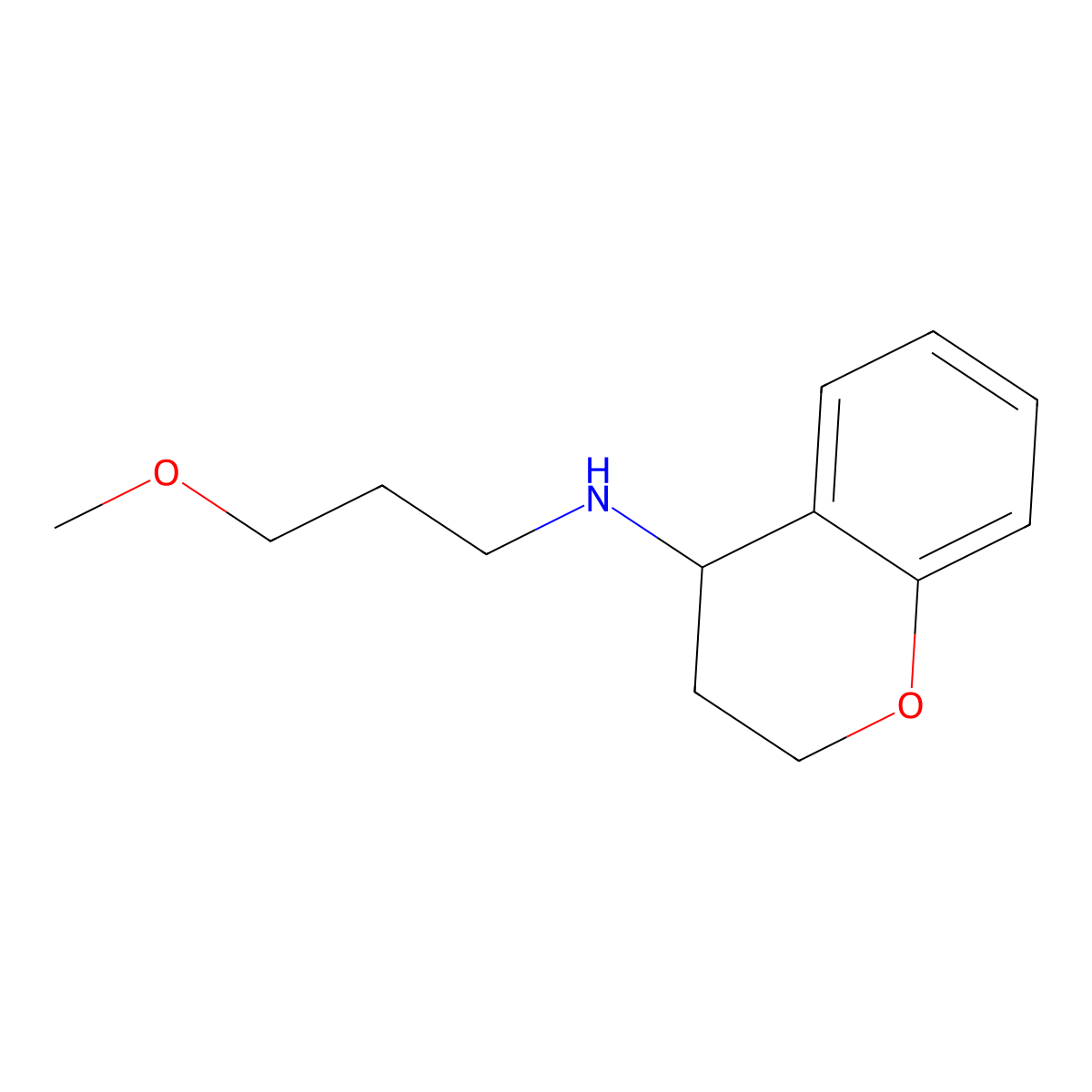 Chroman-4-yl-(3-methoxy-propyl)-amine molecular structure, CAS 626214-33-3