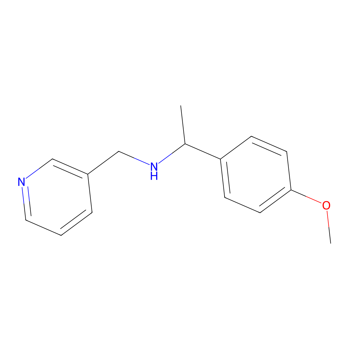 [1-(4-Methoxy-phenyl)-ethyl]-pyridin-3-ylmethyl-amine molecular structure, CAS 626216-09-9