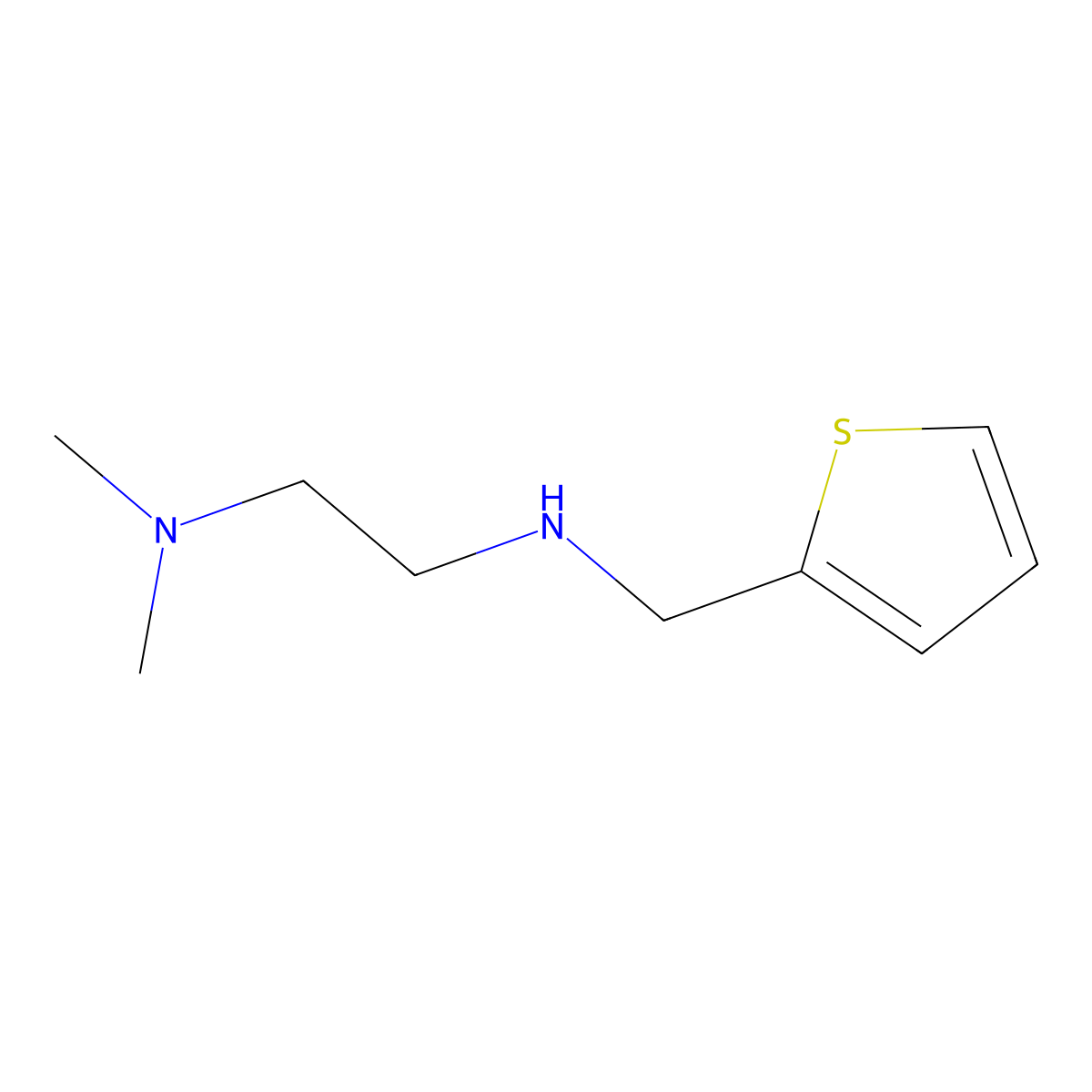 N,N-Dimethyl-N'-(thien-2-ylmethyl)ethane-1,2-diamine molecular structure, CAS 626216-21-5