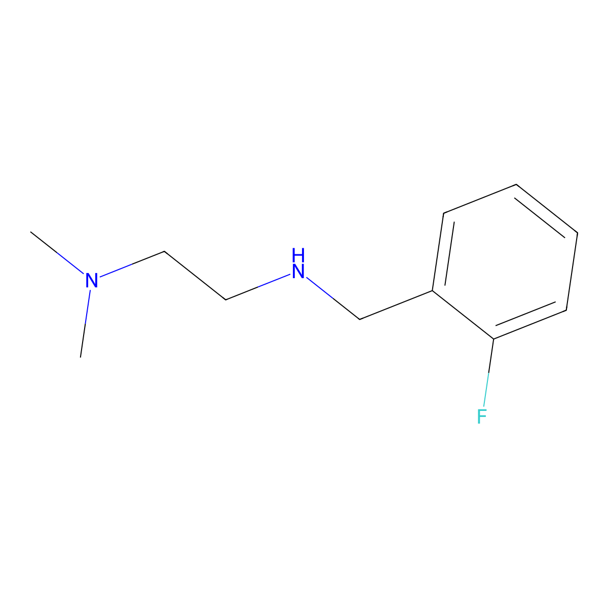 [2-(Dimethylamino)ethyl][(2-fluorophenyl)methyl]amine molecular structure, CAS 626216-27-1