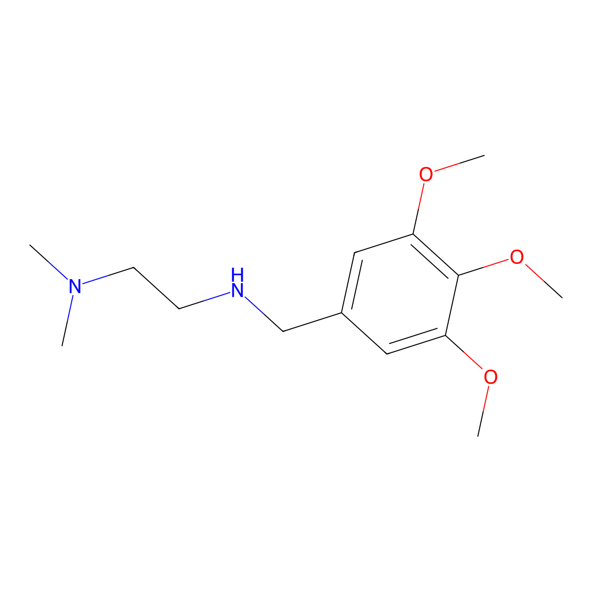N,N-Dimethyl-N'-(3,4,5-trimethoxy-benzyl)-ethane-1,2-diamine molecular structure, CAS 626216-33-9