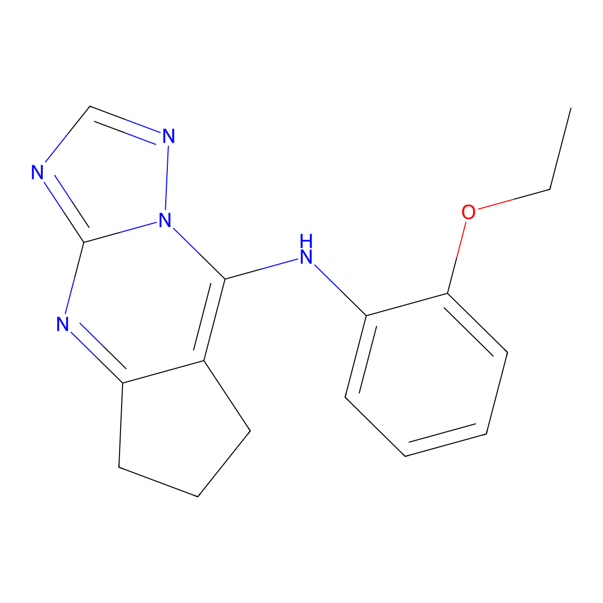N-(2-ethoxyphenyl)-6,7-dihydro-5H-cyclopenta[d][1,2,4]triazolo[1,5-a]pyrimidin-8-amine molecular structure, CAS 626216-34-0